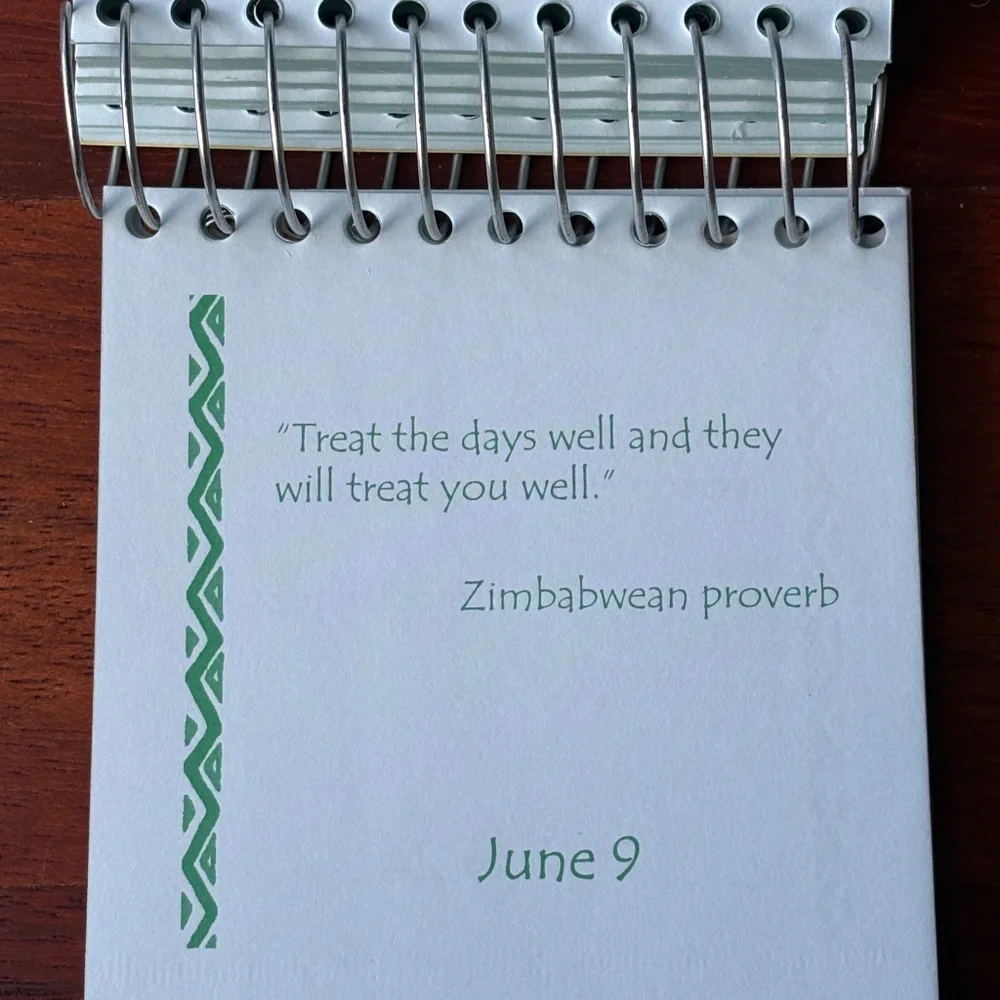 African Wisdom for Life Daily Calendar - NWT